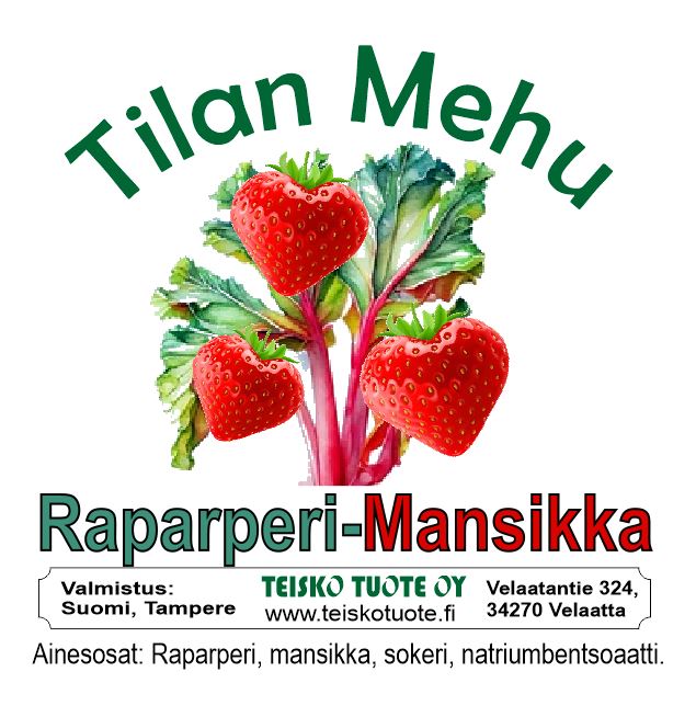 Tilan mehu - raparperi-mansikka
